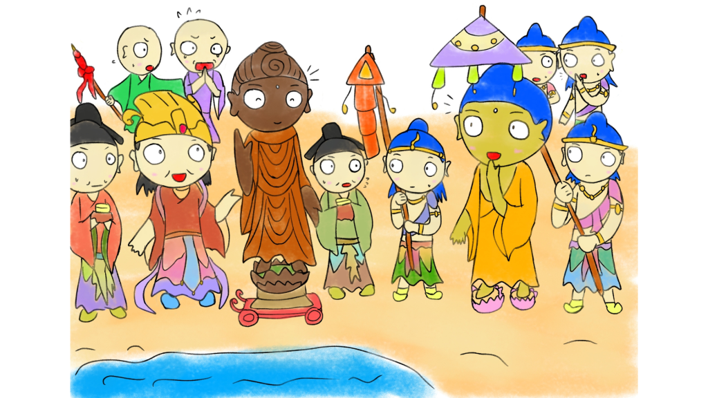 釈迦堂縁起の一幕